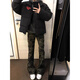 Fumile American rétro Camouflage Jeans Men's Automn Trend Vibe High Street CleanFit Slim Pantal