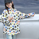 BJT Girls' Shirts Spring and Autumn Clothing Children's Style Long-Sleeved Tops 2025 New Girls Autumn Full Print Clothes Trendy White 160 cm