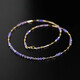Fat Donglai's same gemstone necklace Zixuan starry tanzanite women's 18K gold clavicle chain neck ornament 2.5-3.5mm/tanzanite/18K gold necklace 43cm