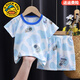 G.duckkids shorts de manga corta de verano para hombres para hombres y niñas delgada dibujos animados de dibujos animados para la ropa del hogar juego de camisetas de manga corta set-691 80 tamaño (altura recomendada 70-80 cm) se puede abrir