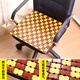 Yonghuan summer mahjong mat cushion summer office computer chair factory stool chair cushion car bamboo cushion student contains sponge 3 cm thick yellow (single ribs) 3524cm factory employee cushion