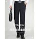Hengyuanxiang casual pants men's trousers middle-aged dad's trousers spring and autumn thick middle-aged men's trousers high waist 2025 suit pants 9901 navy blue summer mulberry silk thin style 32 waist 2 feet 5