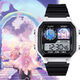 Sky Light Escape personajes de anime Customized Watch Customized Bidimensional Smart Sman Square Electronic Watch Model Model Students [Fashion Silver-Electronic Watch] Z3883 Light Escape Super Value Pack (batería extra larga + Embalaje de caja de regalo)