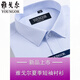 Yager Herren Short Sleeve Shirt Summer Business Casual Professional Kleidung kein Eisen mit mittlerem Alter großer Streifen Hemd atmungsaktiv
