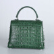Anymic Official Authentic Bag Brand Luxury Women's Bag 2025 New Crocodile Leather Handbag Bags For Girlfriend Wife Dark Green [Embalaje de caja de regalo]