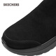Skechers walking shoes men's velvet warm autumn and winter new comfortable sports casual shoes one-leg walking shoes 217081
