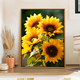
Three tigers are born and healed in the sun, and the sunflower digital oil painting DIY color painting living room hanging painting decorative painting hand-painted oil painting SJ14382 40x60cm stretched thick solid wood inner frame + outer frame (default wood color) Highlight pigment + professional oil canvas + brush + accessories