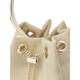 Jimmy Choo Metal Chain Drawstring One-Shoulder Bucket Bag Women's Trendy Hardware Splicing Dress Bag GOLDEN UNI