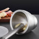 Jingchuan Asahi Garlic Pounder 304 Stainless Steel Mortar Mixing Medicine Household Crush Jar Garlic Manual Manual Old-fashioned Chili Pepper Bowl Grinding Medicine Garlic Pounding Machine 304 Stainless Steel Spill-proof Cover + Spoon + Anti-slip Pad + Tapping Stick
