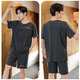 SEPTWOLVES quality men's pajamas summer pure cotton short sleeve shorts casual cotton plus fat plus size men's home clothing set 9905 models XL 140-160Jin [Jin equals 0.5 kg]