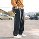 
Playboy (PLAYBOY) pure cotton work pants for men's summer thin Japanese fashion brand pussy casual loose large size straight wide-leg long pants YHK9215 black L 110-130Jin [Jin equals 0.5 kg] can be worn