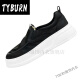 Tyburn Yibo Yuntian Herrenschuhe im Sommer Neue Stil der Herren weicher einziger trendiger Brettschuhe modische und vielseitige Sportarten lässige Schuhe schwarz [1105] 39