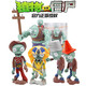 Plant vs zombies authentique toys toys pour enfants costume boy sigle modem box box series 686-137 [carte de stockage] Dave + 17 plantes + 4 zombies