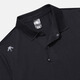 Descente Men's Double Bretted Functional Short Polo Polo Summer Sweat-Absorbing and Breathable Black L (100)