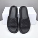 KLWP Hong Kong luxury high-end brand men's shoes summer slippers men's breathable outer wear sandals black British all-match flip flops black 41