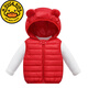 G.Duckkids Chaqueta de algodón de algodón para niños Chaqueta de algodón con capucha Chaqueta de algodón para niños Vest pequeños y medianos chaleco de invierno Azul (chaleco con capucha) 80 Altura recomendada 70-80 cm