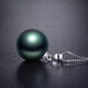 DL 1998 Fat Donglai same style black pearl pendant Tahitian necklace sea water perfect as a Mother's Day gift for girlfriend and mother 11.5-12MM (black green flawless)