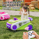 Parents Strawberry Bear 2-8 years old children's electric car rotating space car bumper car remote control car toy Children's Day gift