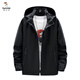 Woodpecker (Tucano) 2025 Chaqueta delgada de primavera y otoño para hombres y mujeres a prueba de viento pareja al aire libre chaqueta casual hombres gris oscuro l