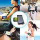 Internet celebrity sports outdoor armband arm bag wristband elastic rotating unisex running and cycling hiking mobile phone holder 360-degree rotating silicone wrist mobile phone holder black