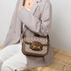 Anysmic Bag Damenbeutel leichte Luxus große Marke High-End-Marke Frauenbeutel 2025 Neue Satteltasche Crossbody-Umhängetasche Frauen Kaffee Farbe