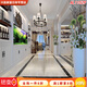 Clcey Anchor Live Broadcast Room Hintergrund Wandtuch 3D dreidimensional realistisches Wohnzimmer Treppe Internet Promi Anker Hintergrundtuch 7371 Breite 1,8 Meter hoch 2 Meter