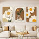 Sanqihu frisches Wohnzimmersofa Hintergrund Wanddekorationsstil Blumenrestaurant Hängende Bild-Level-Sense Dreier Wandbild 12795/12799/12797 NC Sauberes Öl Canvas Bild (Umweltborder + zartes Öl Canvas Classic Black Frame 30*40 (empfohlene Wandbreite oder Sofa Länge etwa 12 Meter)