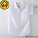 G.duck boys short-sleeved shirt 2026 new summer children's white shirt summer t-shirt middle and older children's school uniform trendy white 120 cm
