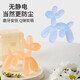 Balloon dog teether baby teething stick anti-eating baby silicone bite glue soothing small toy food grade baby teether - nano color 1 pack