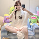 Yu Zhaolins neuer Pyjamas für Frauen im Sommer Nachahmung Baumwollpullover Shorts Süßes Welpe Cartoon bequemer Haus tragbarer Anzug