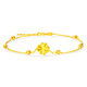Chinese jewelry four-leaf clover gold bracelet women's pure gold transfer bead bracelet birthday New Year gift for girlfriend and wife