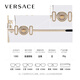 范思哲（VERSACE）光学眼镜框女款全框多边形近视超轻镜架专业可配镜片1283 1002 54