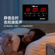 Perpetual calendar electronic display 2025 new electronic digital perpetual calendar luxury watch alarm clock hour clock hour wall clock A[55*35]-6629 red letter [automatic brightness adjustment] Beidou satellite time-giving model