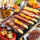 Xidici Kinderhaus BBQ Toys Boy Mini Kitchen Simulationsklang und leichte Kochspieße 3-6. Geburtstagsgeschenk