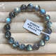YIBIY natural ice gray moonlight labradorite bracelet strong light full blue light moonstone crystal bracelet single circle gift HYGG24#