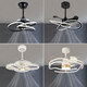 Opp Lighting (OPPLE) 2024 new invisible ceiling fan lights, large wind power household dining room, bedroom electric fan integrated chandelier mute invisible model 9227/black 60CM frequency converter remote control + direct