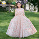 
Dingdang Cat Girls Dress Summer 2025 New Children's Dress Summer Clothing Medium-Grand Child Fashion Little Girl Floral Princess Dress 9665 Color - Long Skirt 140