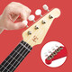 
Hape musical instruments for men and girls entry-level lighting ukulele children's toys beginners teaching lights small guitar lighting ukulele toys red handbag