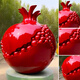 OTHER Large glass fiber reinforced plastic stainless steel simulation fruit and vegetable national unity pomegranate spirit sculpture ornaments custom manufacturer drawing customization deposit