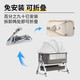 Crib Movable Cradle Bett tragbares Zwei-in-Eins-faltbare Multifunktions-BB-Bett Neugeborene Spleißbett Aluminiumlegierung mu yuyun grau 丨 Dream Chase Model [Speicher