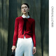
Oberlano Ober high-end new year red round neck cashmere cardigan for women 2025 spring merino slim knitted sweater jacket quiet blue B05 sapphire blue M