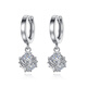 Nilan Fat Donglai same style pt950 platinum earrings for women Moissanite Rubik's Cube ear buckle style simple long earrings platinum Rubik's Cube