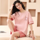 Victoria's style ladies summer pajamas set with chest pad cotton summer shorts shorts for girls loose and fashionable home clothes B6636 (fixed chest pad) M size recommended 70-85 Jin [Jin equals 0.5 kg]