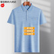 MONTAGUT light luxury summer thin style middle-aged and elderly men ice silk short-sleeved T-shirt dad casual lapel t-shirt father top half 9855 gray M 48//165