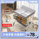 Rabbit Xiaodi Diaper Table Baby Care Table Foldable Multifunctional Baby Changing Table Newborn Bath Massage Gray Plus Mobile Lift Type + Storage Rack + Clothes Drying Rod + Storage Basket