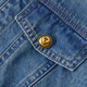 Robe de jean français Xiangy pour les femmes 2025 automne nouveau tempérament rétro à manches longues rond coule pur coton jupe route bleu l 165 / 88a / 110-125jin [Jin est égal à 0,5 kg]