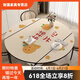 Megronenklapperisch Klapptisch Runde Tisch Oval Esstisch Matte kostenlos waschen High-End-Klapptisch WCJJ Frewell [Graues unteres Leder] Klapptabelle 81*135 cm+Spannform auf beiden Seiten