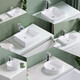 Pfeil (Pfeil) Counter-Becken Keramikwaschbecken Balkon Balkon Theke Badezimmer Runde Einzelbecken Haushaltswaschbecken K-14715