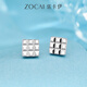 Zokai platinum earrings for women PT950 car flower beads platinum earrings earrings ear piercings to make your ears look bigger as a gift for your girlfriend E03603 small hemisphere about 0.97g More refund less supplement