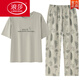 Langsha 2025 Coton Pyjama Femme Set Summer Coton Purs à manches courtes Panton Cartoon Corée Les vêtements de style coréen peuvent être usés en plein air en été Y9721 m (suggéré 75-95jin [Jin est égal à 0,5 kg]))